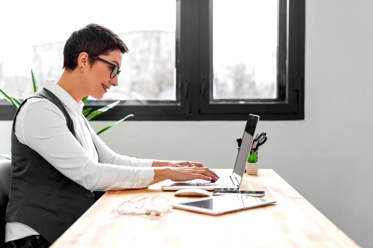 Organized financial workspace with budget planning materials